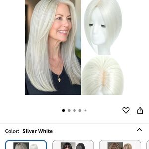 Chic Silver White Women's Hair Topper